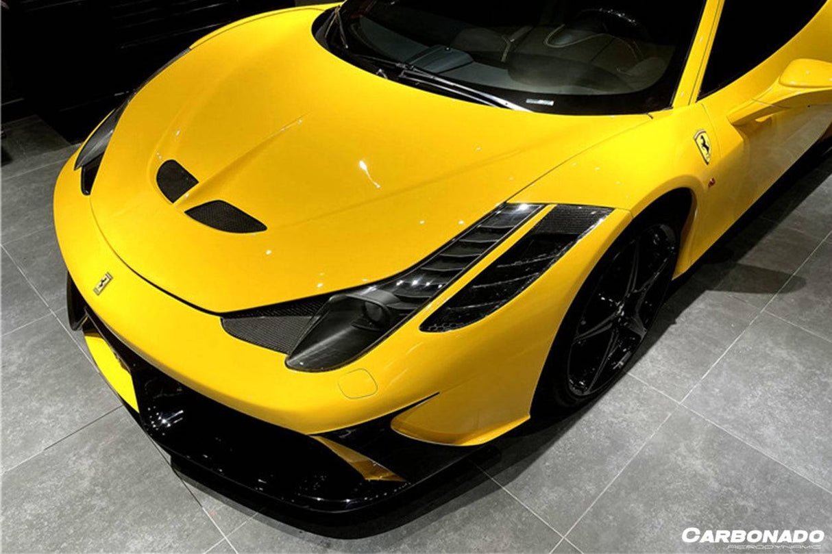 2010-2015 Ferrari Carbon Fiber Hood Carbonado (OE) Fits: 458 Italia and Spider