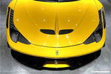 2010-2015 Ferrari Carbon Fiber Hood Carbonado (OE) Fits: 458 Italia and Spider