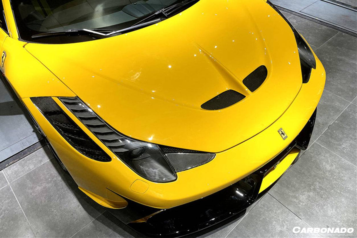 2010-2015 Ferrari Carbon Fiber Hood Carbonado (OE) Fits: 458 Italia and Spider