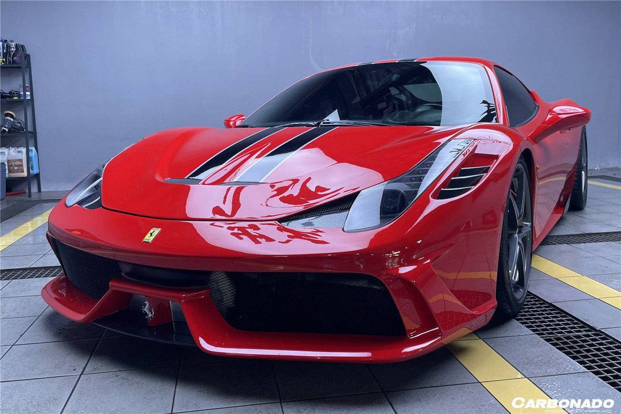 2010-2015 Ferrari Carbon Fiber Hood Carbonado (OE) Fits: 458 Italia and Spider