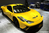 2010-2015 Ferrari Carbon Fiber Hood Carbonado (OE) Fits: 458 Italia and Spider