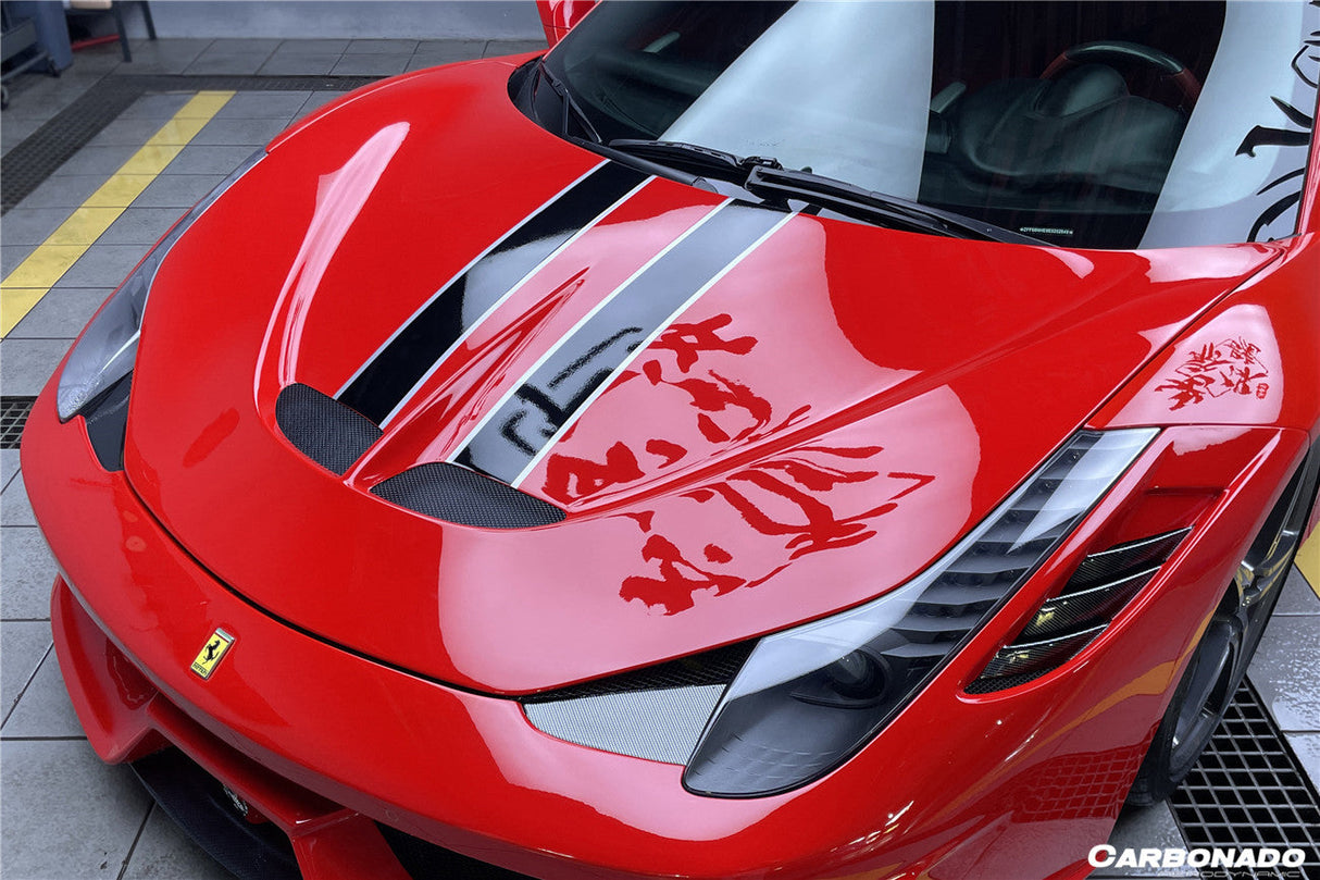 2010-2015 Ferrari Carbon Fiber Hood Carbonado (OE) Fits: 458 Italia and Spider