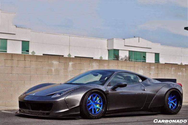 2010-2015 Ferrari Carbon Fiber Wide Fender Flare Carbonado (DE) Fits: 458 Italia and Spider