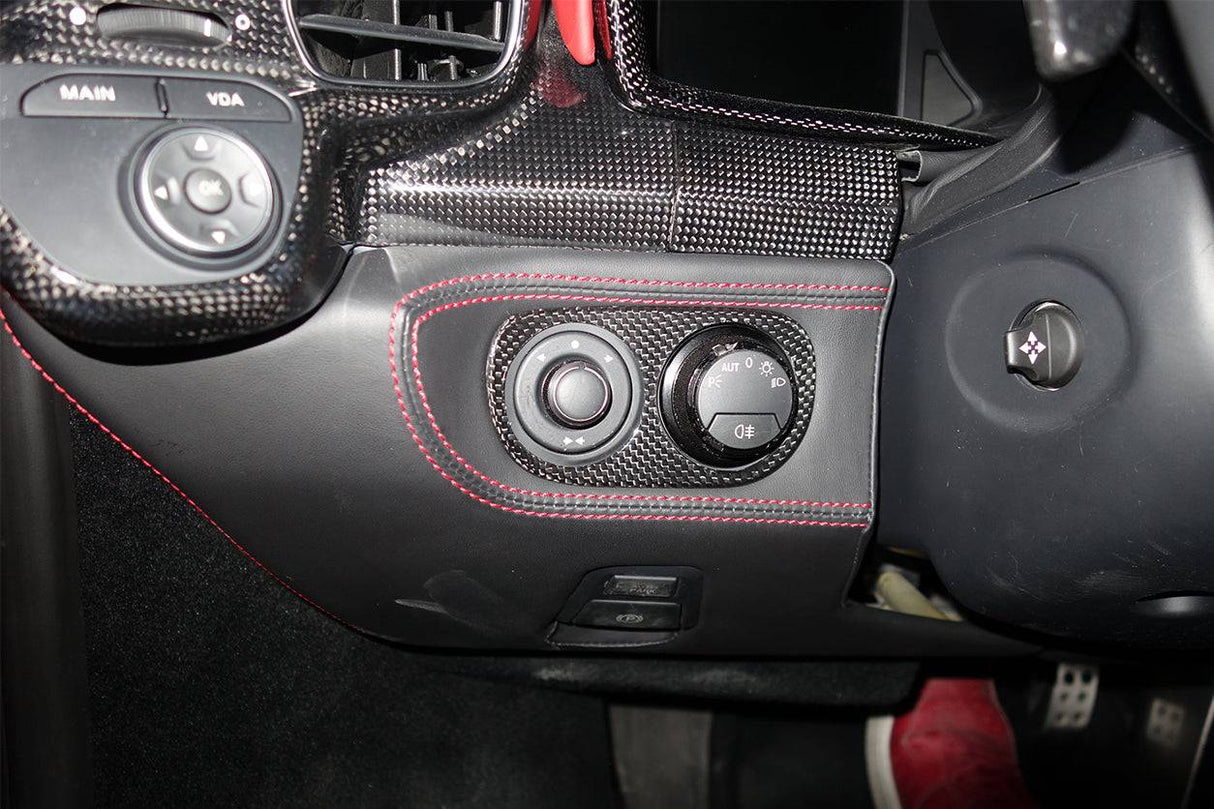 2010-2015 Ferrari Carbon Fiber Light Switch Patch Carbonado (OE) Fits: 458 Italia and Spider