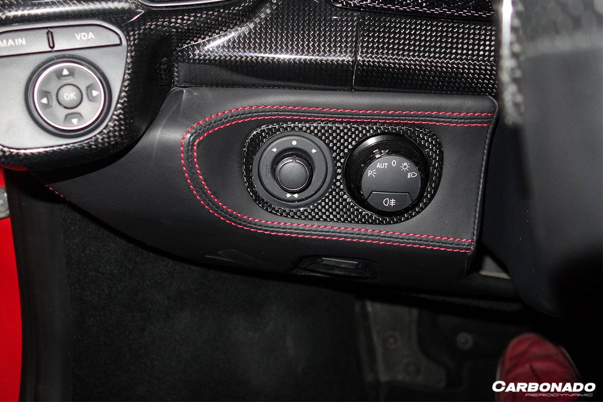 2010-2015 Ferrari Carbon Fiber Light Switch Patch Carbonado (OE) Fits: 458 Italia and Spider