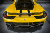 2010-2015 Ferrari Carbon Fiber Trunk Spoiler Carbonado (VT) Fits: 458 Italia and Spider