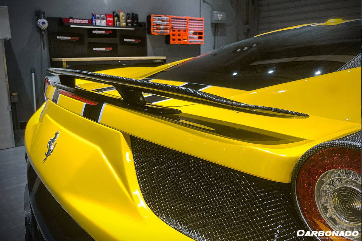 2010-2015 Ferrari Carbon Fiber Trunk Spoiler Carbonado (VT) Fits: 458 Italia and Spider