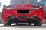 2010-2015 Ferrari 458 Coupe Spider OE Style Carbon Fiber Rear Diffuser