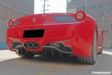 2010-2015 Ferrari 458 Coupe Spider OE Style Carbon Fiber Rear Diffuser
