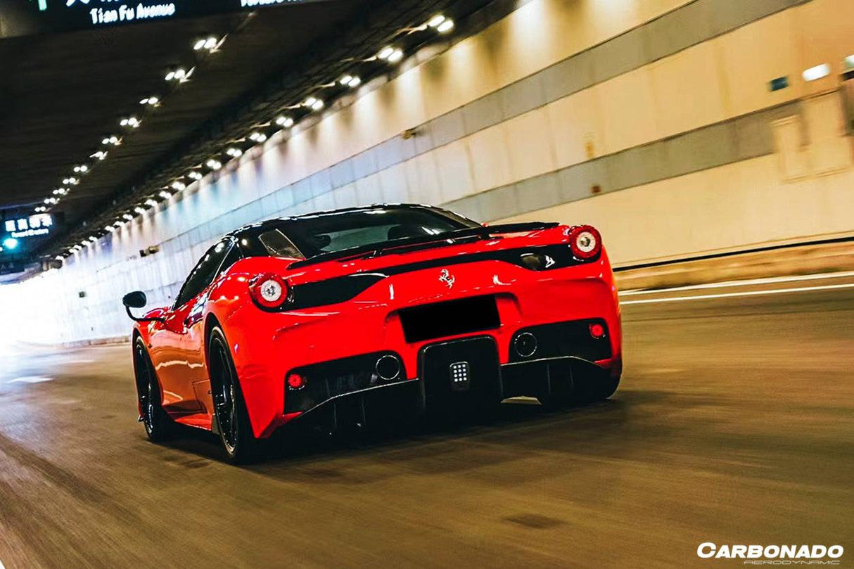 2010-2015 Ferrari Carbon Fiber Rear Bumper With Diffuser Carbonado (Speciale) Fits: 458 Italia and Spider, 458 Speciale
