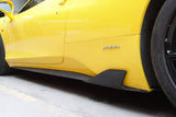 2010-2015 Ferrari 458 Carbon Fiber Side Skirts Canards Carbonado (Speciale) Fits: 458 Italia and Spider