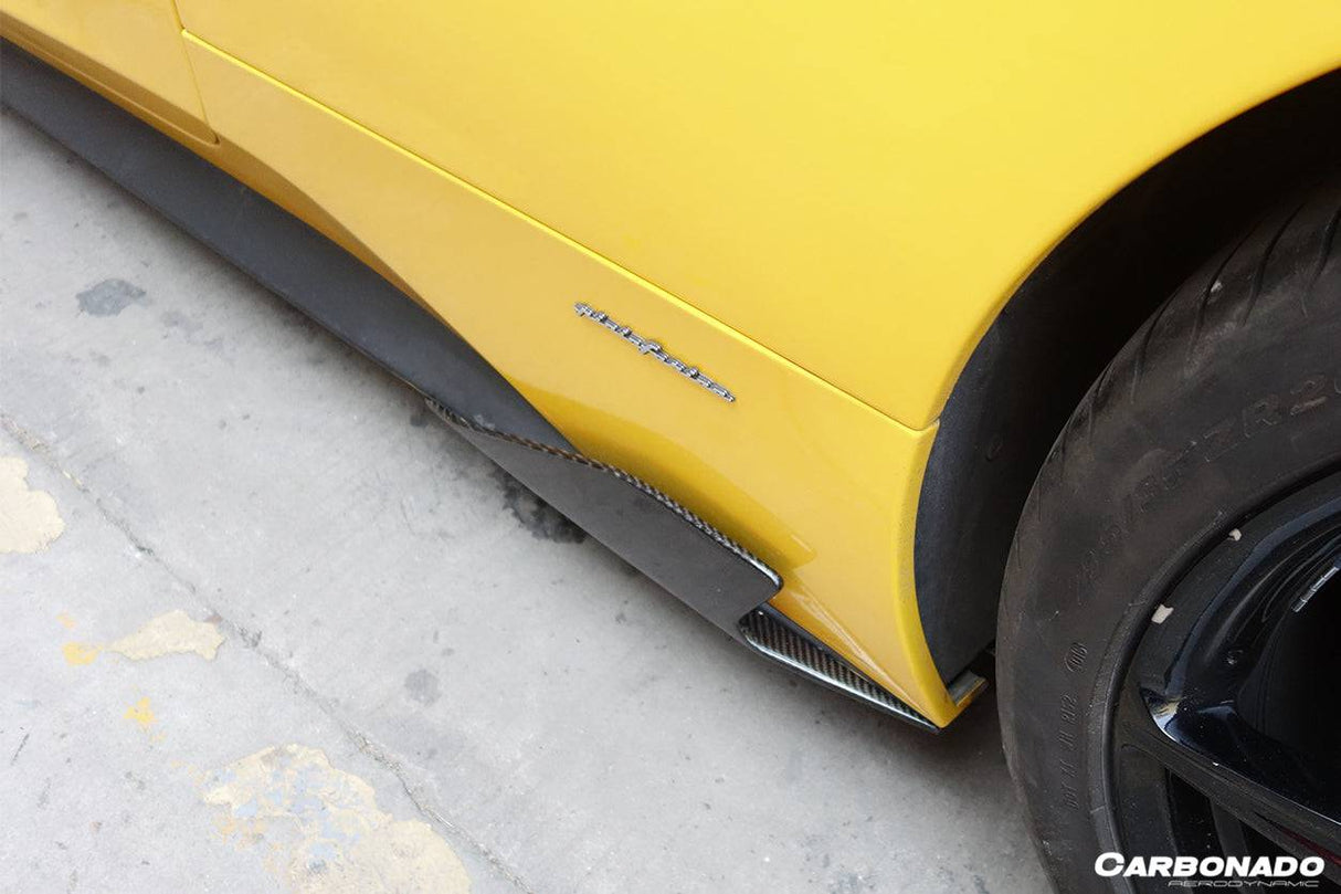 2010-2015 Ferrari 458 Carbon Fiber Side Skirts Canards Carbonado (Speciale) Fits: 458 Italia and Spider