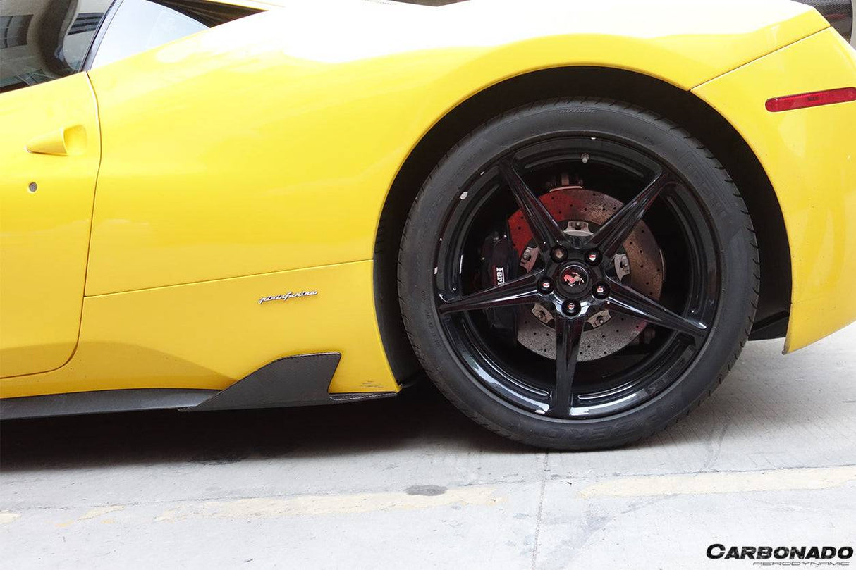 2010-2015 Ferrari 458 Carbon Fiber Side Skirts Canards Carbonado (Speciale) Fits: 458 Italia and Spider