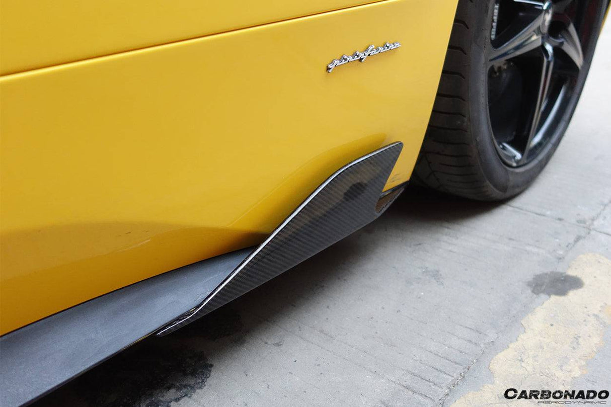 2010-2015 Ferrari 458 Carbon Fiber Side Skirts Canards Carbonado (Speciale) Fits: 458 Italia and Spider