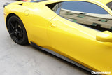 2010-2015 Ferrari 458 Carbon Fiber Side Skirts Canards Carbonado (Speciale) Fits: 458 Italia and Spider