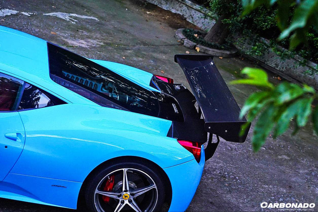 2010-2015 Ferrari Carbon Fiber Trunk Wing Spoiler Carbonado (SVR) Fits: 458 Italia and Spider