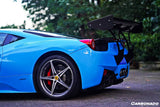 2010-2015 Ferrari Carbon Fiber Trunk Wing Spoiler Carbonado (SVR) Fits: 458 Italia and Spider