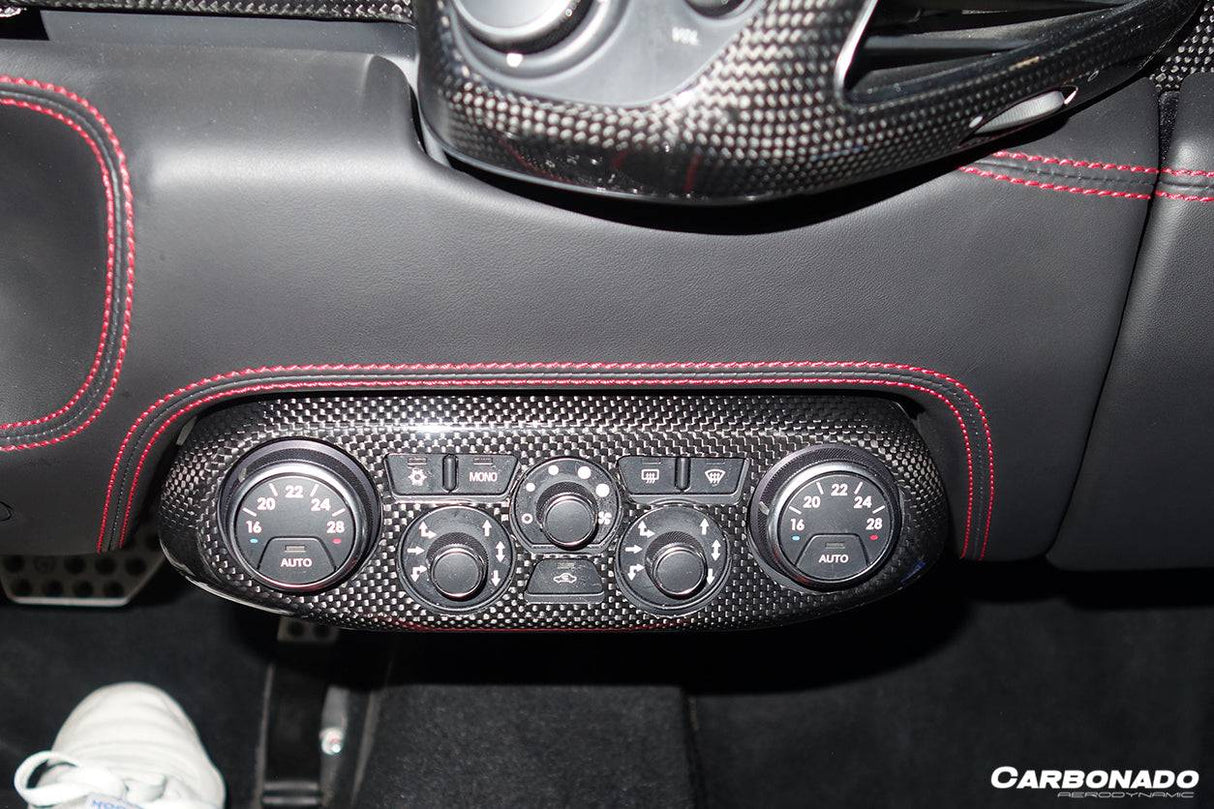 2010-2015 Ferrari Carbon Fiber Control Panel Cover Carbonado (OE) Fits: 458 Italia and Spider