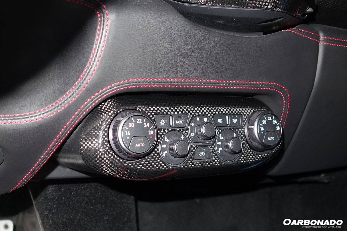 2010-2015 Ferrari Carbon Fiber Control Panel Cover Carbonado (OE) Fits: 458 Italia and Spider