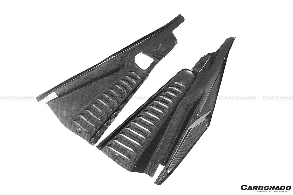 2010-2015 Ferrari Style DRY Carbon Fiber Engine Bay Panels Carbonado (OE) Fits: 458 Italia and Spider, 458 Speciale