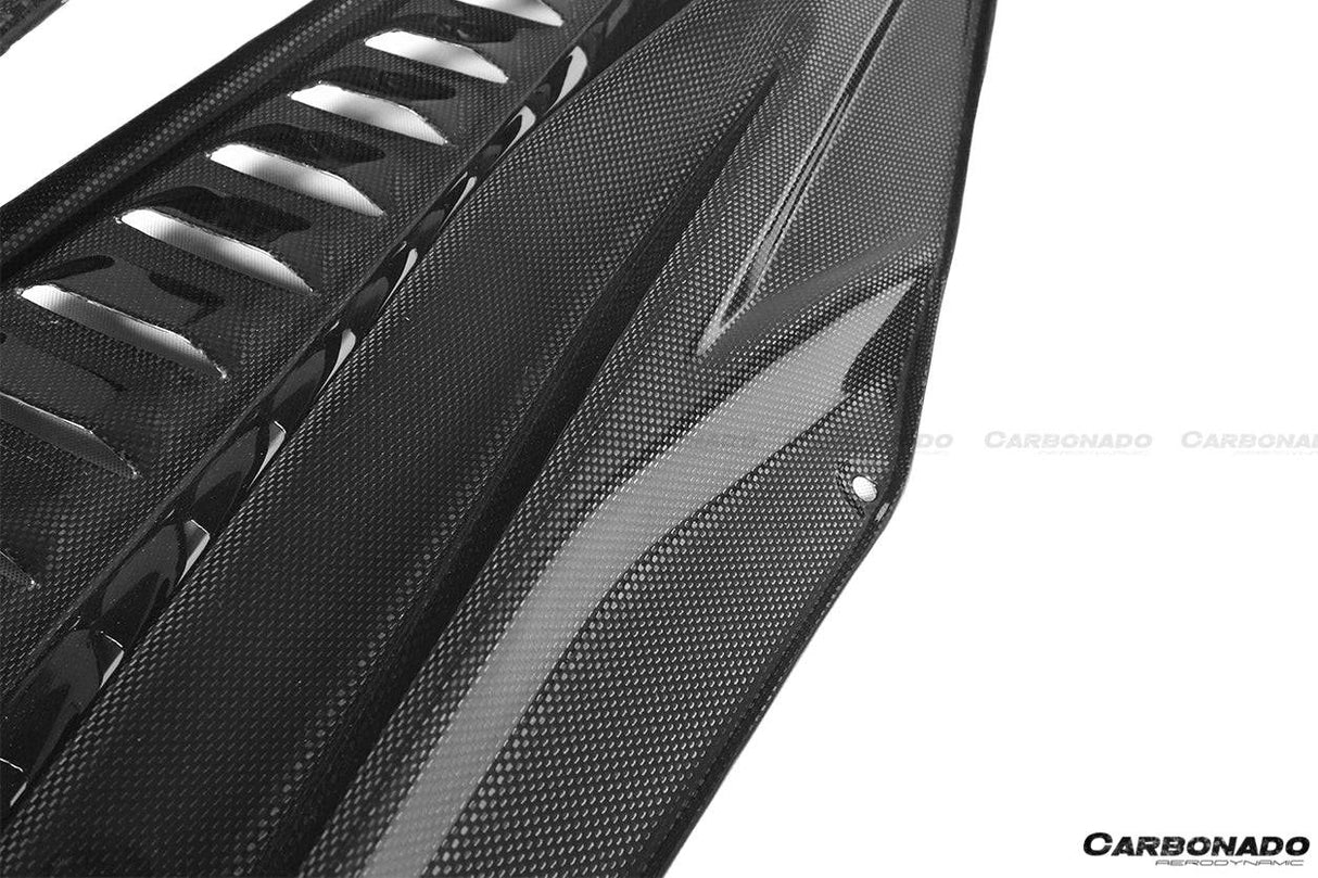 2010-2015 Ferrari Style DRY Carbon Fiber Engine Bay Panels Carbonado (OE) Fits: 458 Italia and Spider, 458 Speciale