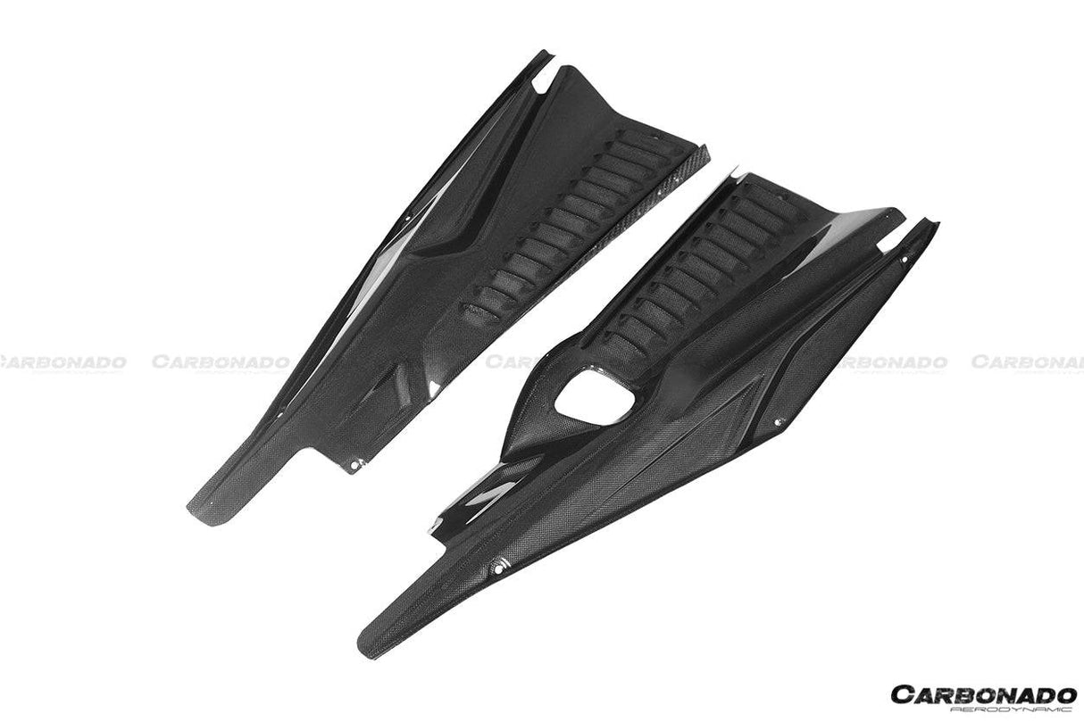 2010-2015 Ferrari Style DRY Carbon Fiber Engine Bay Panels Carbonado (OE) Fits: 458 Italia and Spider, 458 Speciale
