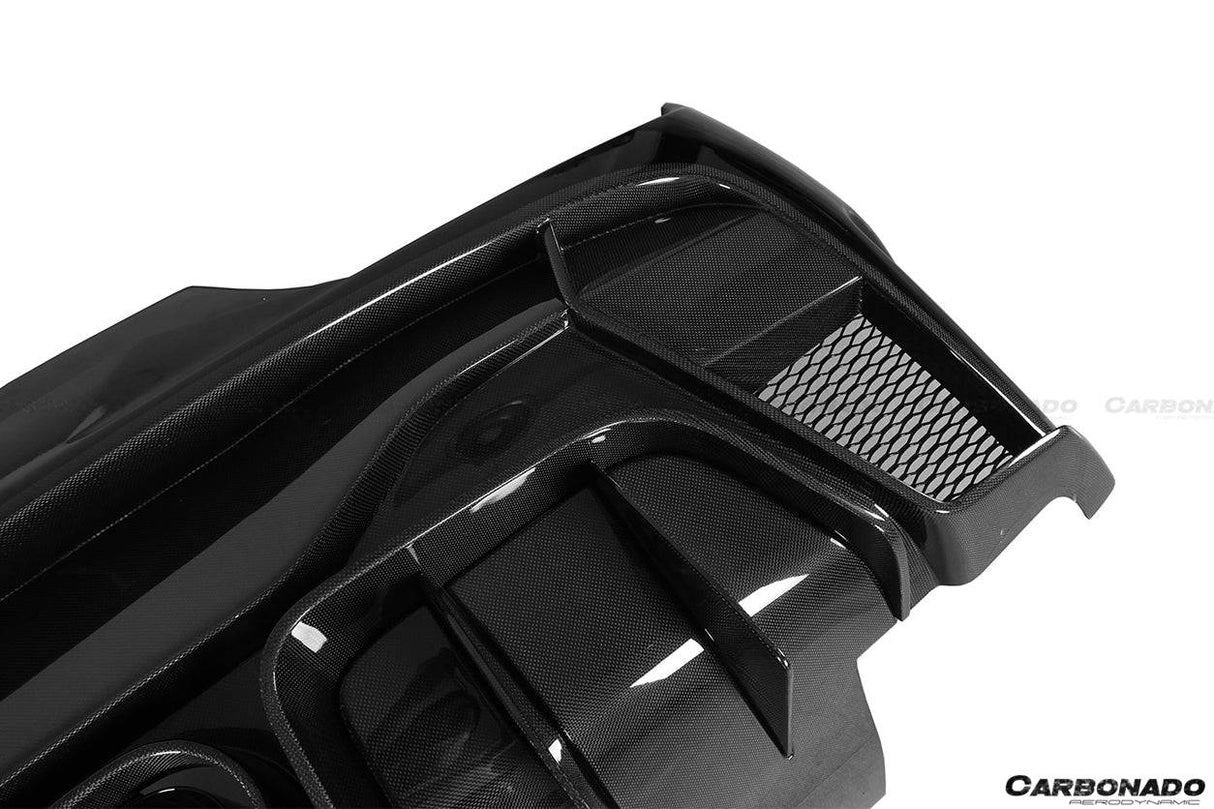 2010-2015 Ferrari Carbon Fiber Rear Bumper with Tips Carbonado (VRS) Fits: 458 Italia and Spider