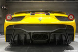 2010-2015 Ferrari Carbon Fiber Rear Bumper with Tips Carbonado (VRS) Fits: 458 Italia and Spider