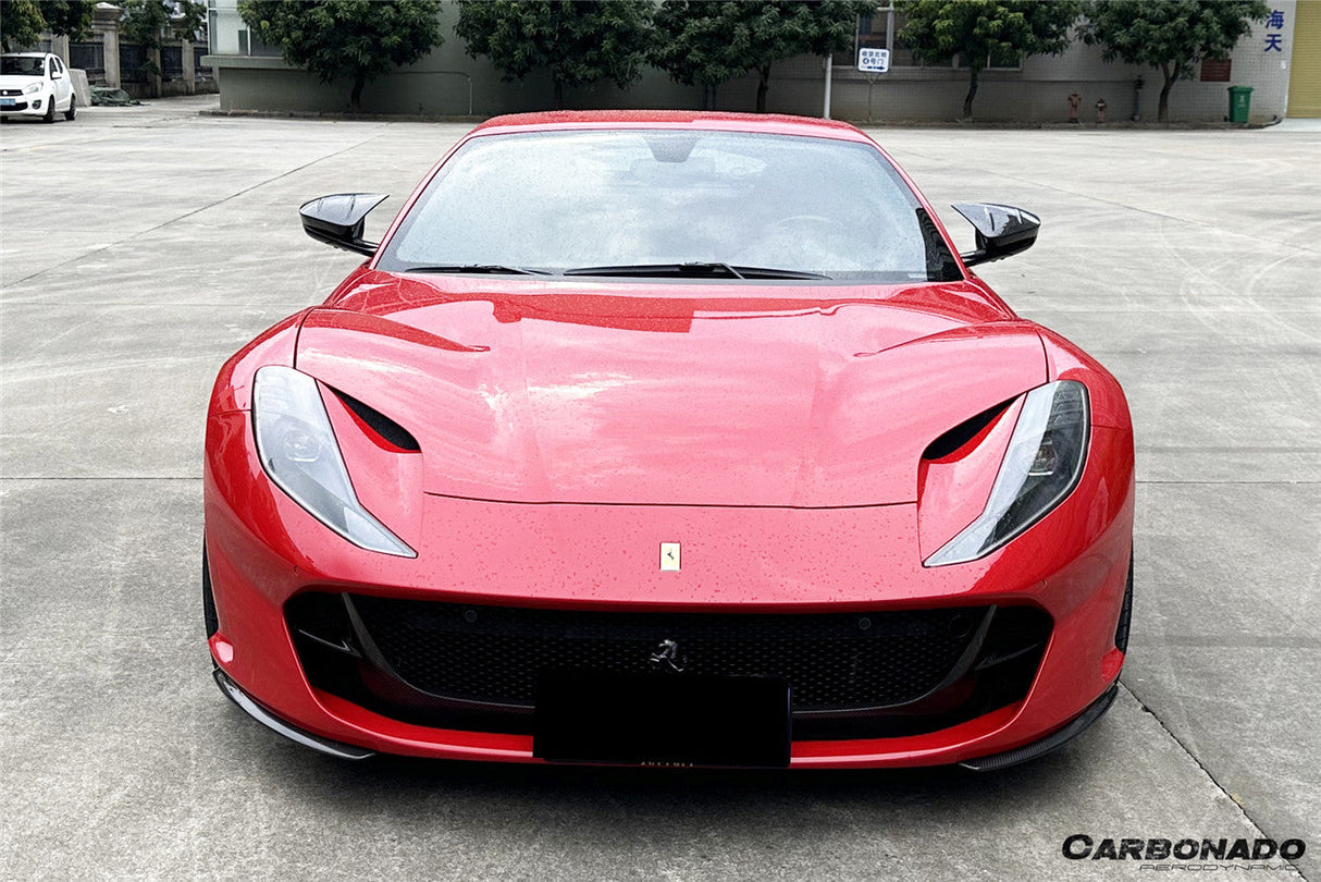 2017-2026 Ferrari 812 Superfast GTS OEM Style Dry Carbon Fiber Front Side Splitter