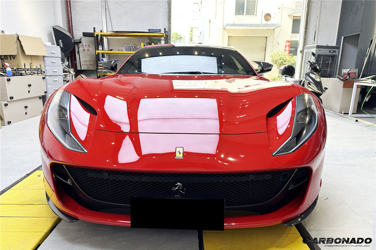 2017-2026 Ferrari 812 Superfast GTS OEM Style Dry Carbon Fiber Front Side Splitter