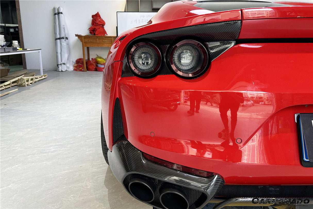 2017-2026 Ferrari 812 Superfast OEM Style Dry Carbon Fiber Tail Lights Surround Satellites