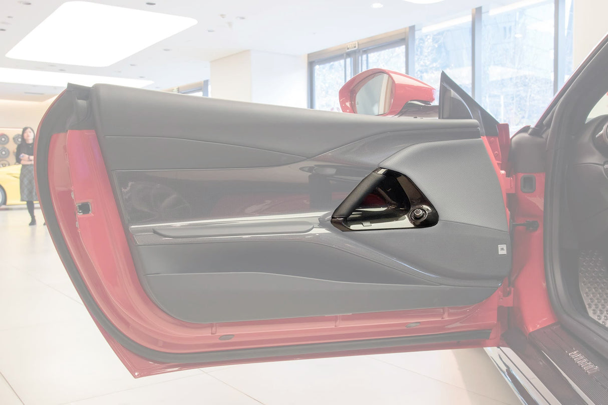 2017-2026 Ferrari 812 Autoclave Carbon Fiber Door Handle Interior Carbonado (OE) Fits: Superfast GTS