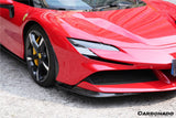 2020-UP Ferrari SF90 Stradale and Spider Autoclave Carbon Fiber Front Bumper Side Splitter DarwinPRO (OE)