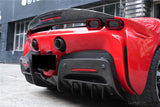 2020-UP Ferrari SF90 Stradale OE Style Autoclave Carbon Fiber Rear Diffuser
