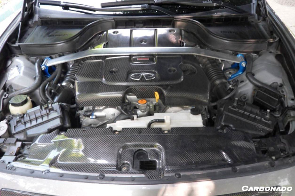 2007-2013 Infiniti G37 Sedan OEM Style Carbon Fiber Engine Cover