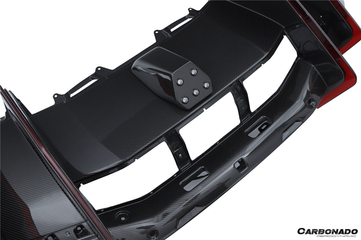 2024-UP Lamborghini Revuelto BK Style Autoclave Carbon Fiber Rear Diffuser with Canards