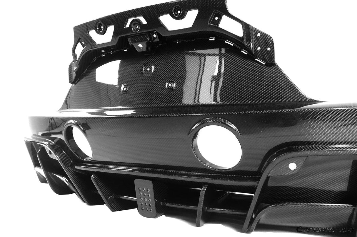 2020-2024 Maserati MC20 MSY Style DRY Carbon Fiber Rear Diffuser with Brake Light