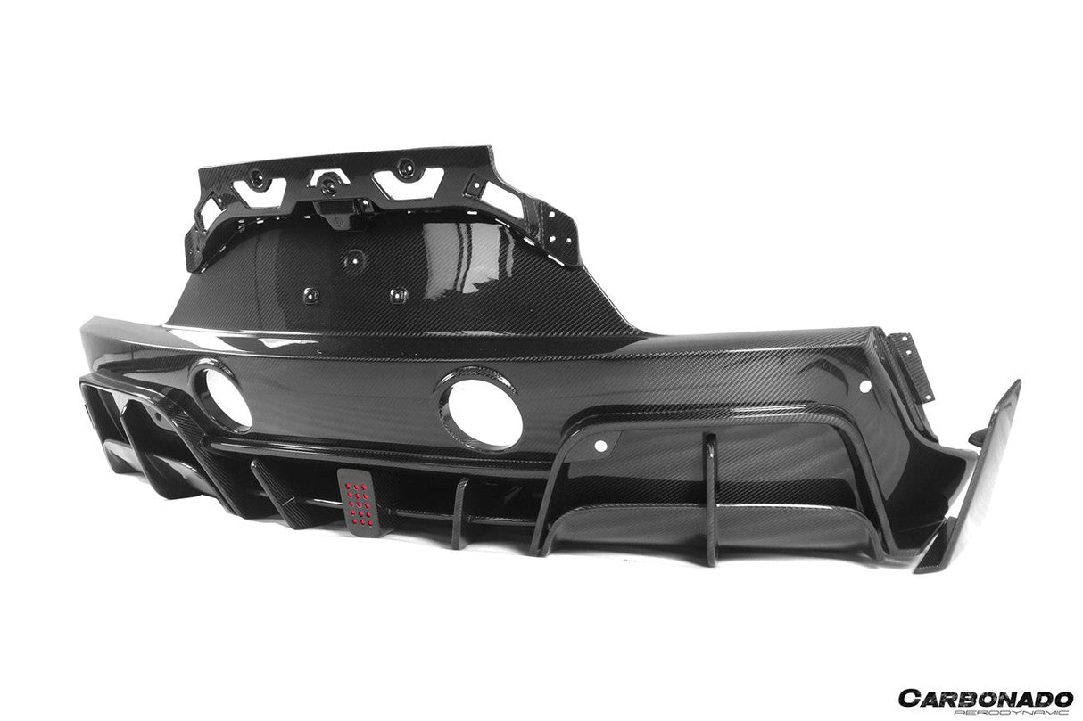 2020-2024 Maserati MC20 MSY Style DRY Carbon Fiber Rear Diffuser with Brake Light