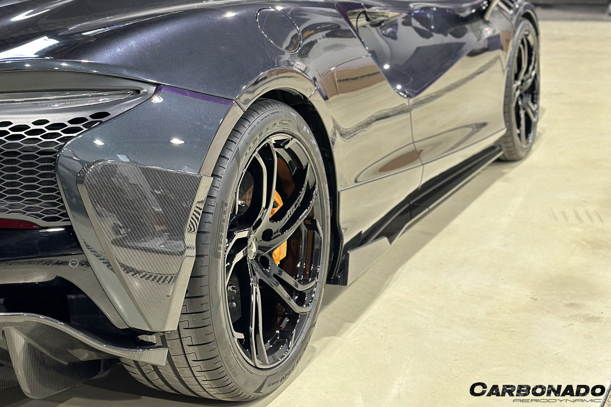 2023-UP McLaren Artura Coupe | Spider NVT Style Autoclave Carbon Fiber Rear Bumper Side Panels