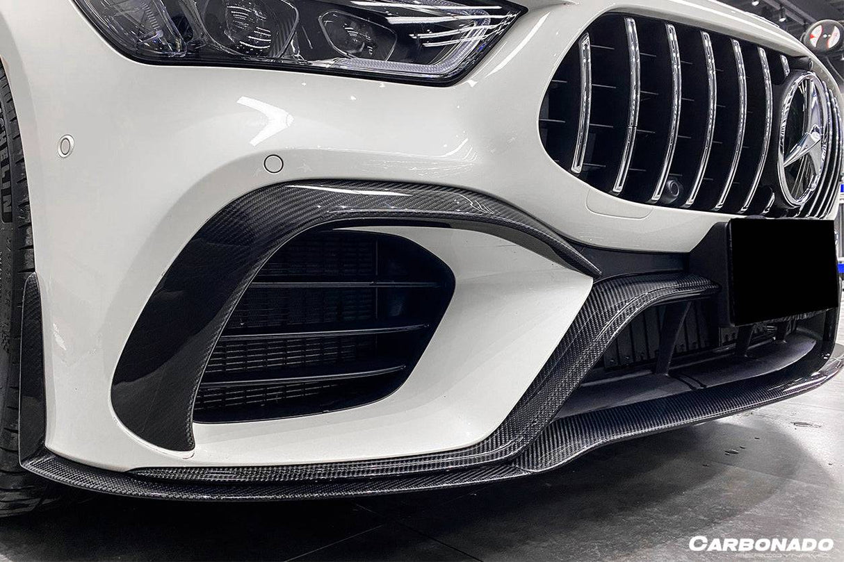 2019-2023 Mercedes Benz AMG GT63  S 4Door Coupe X290 OEM Style Carbon Fiber Front Canards