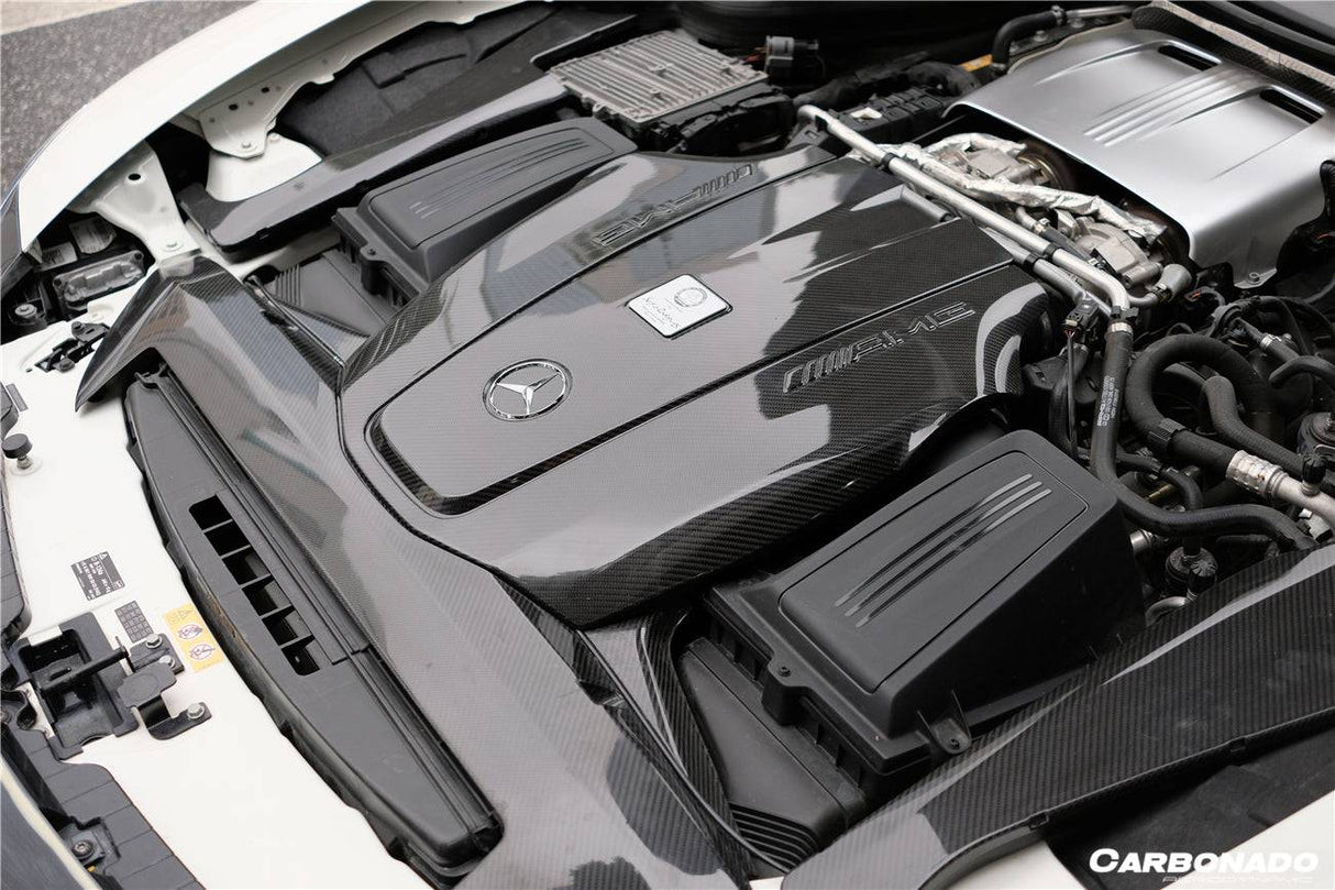 2015-2020 Mercedes Benz AMG GT  GTS Autoclave Carbon Fiber Radiator Cover Repalcement