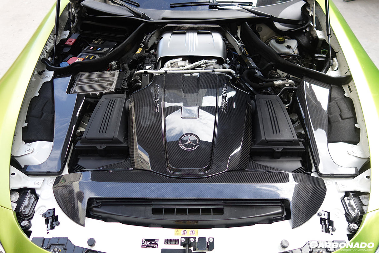 2015-2020 Mercedes Benz AMG GT  GTS Autoclave Carbon Fiber Engine Cover Replacement