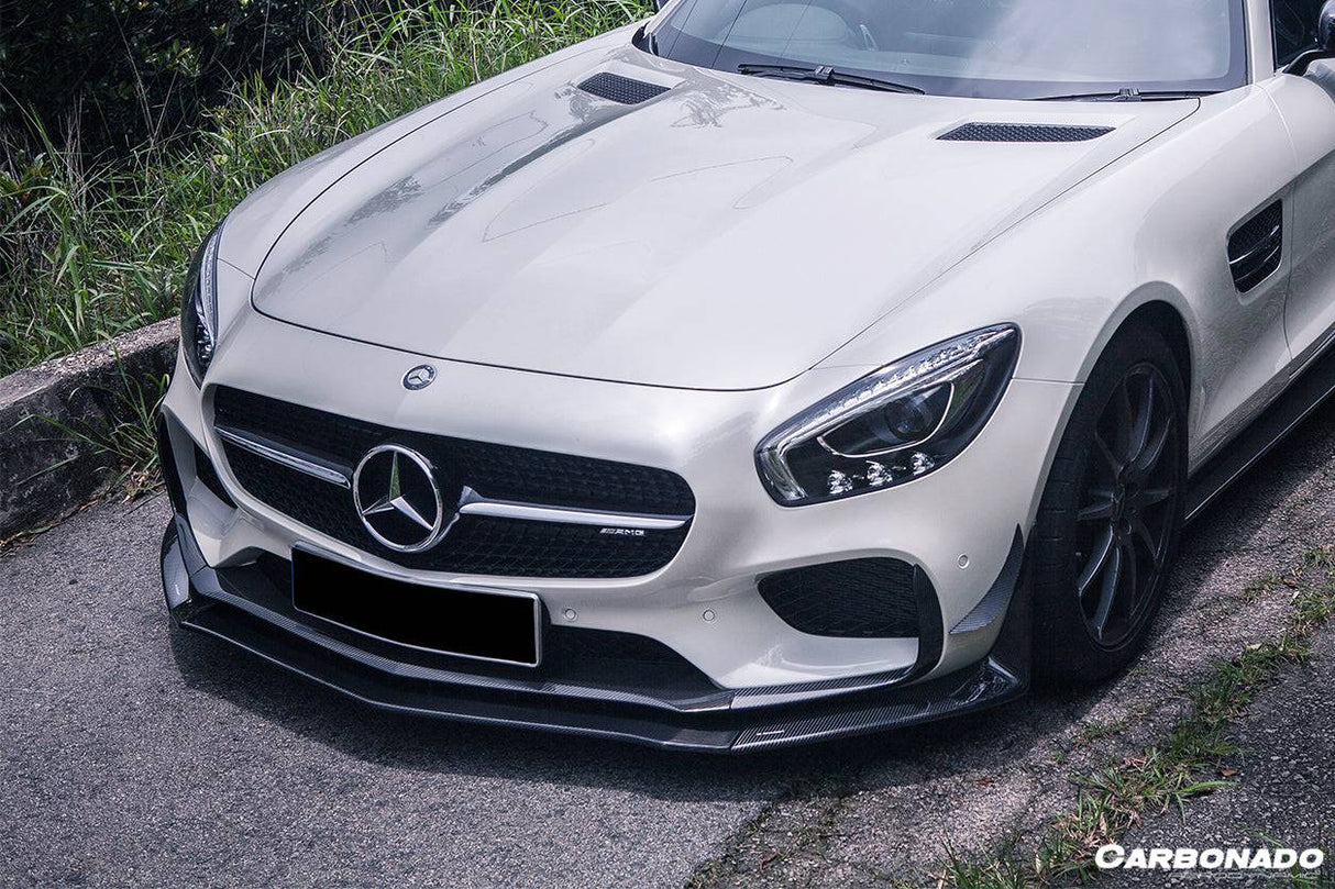 2015-2017 Mercedes Benz AMG GT  GTS RZS Style Carbon Fiber front bumper Canards