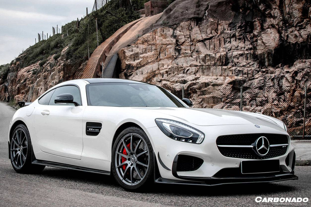 2015-2017 Mercedes Benz AMG GT  GTS RZS Style Carbon Fiber front bumper Canards