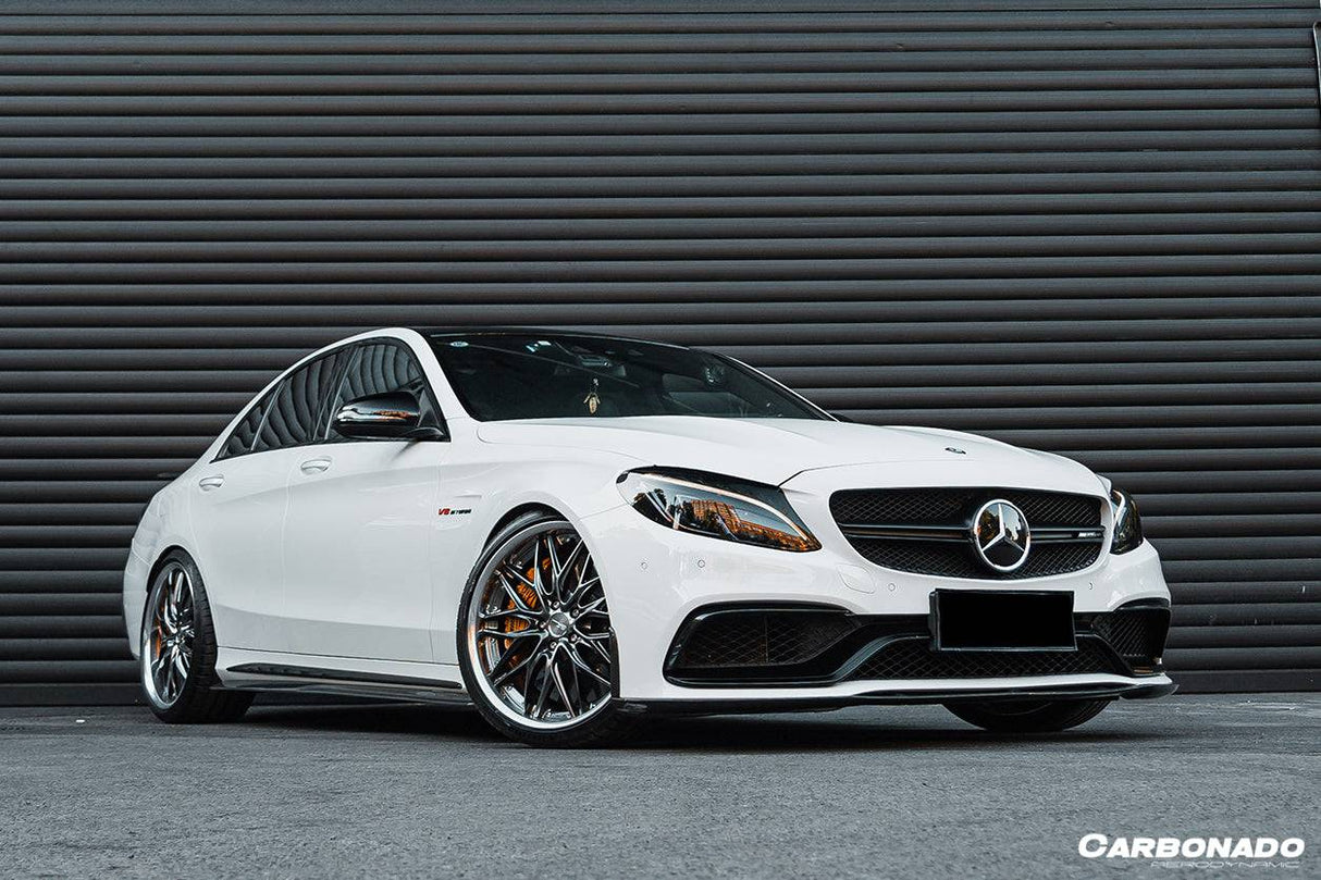 2015-2021 Mercedes Benz W205 C63  S AMG Sedan BKSS Style Carbon Fiber Front Lip
