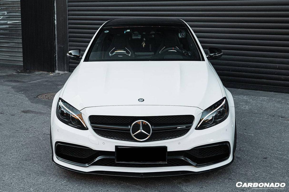 2015-2021 Mercedes Benz W205 C63  S AMG Sedan BKSS Style Carbon Fiber Front Lip