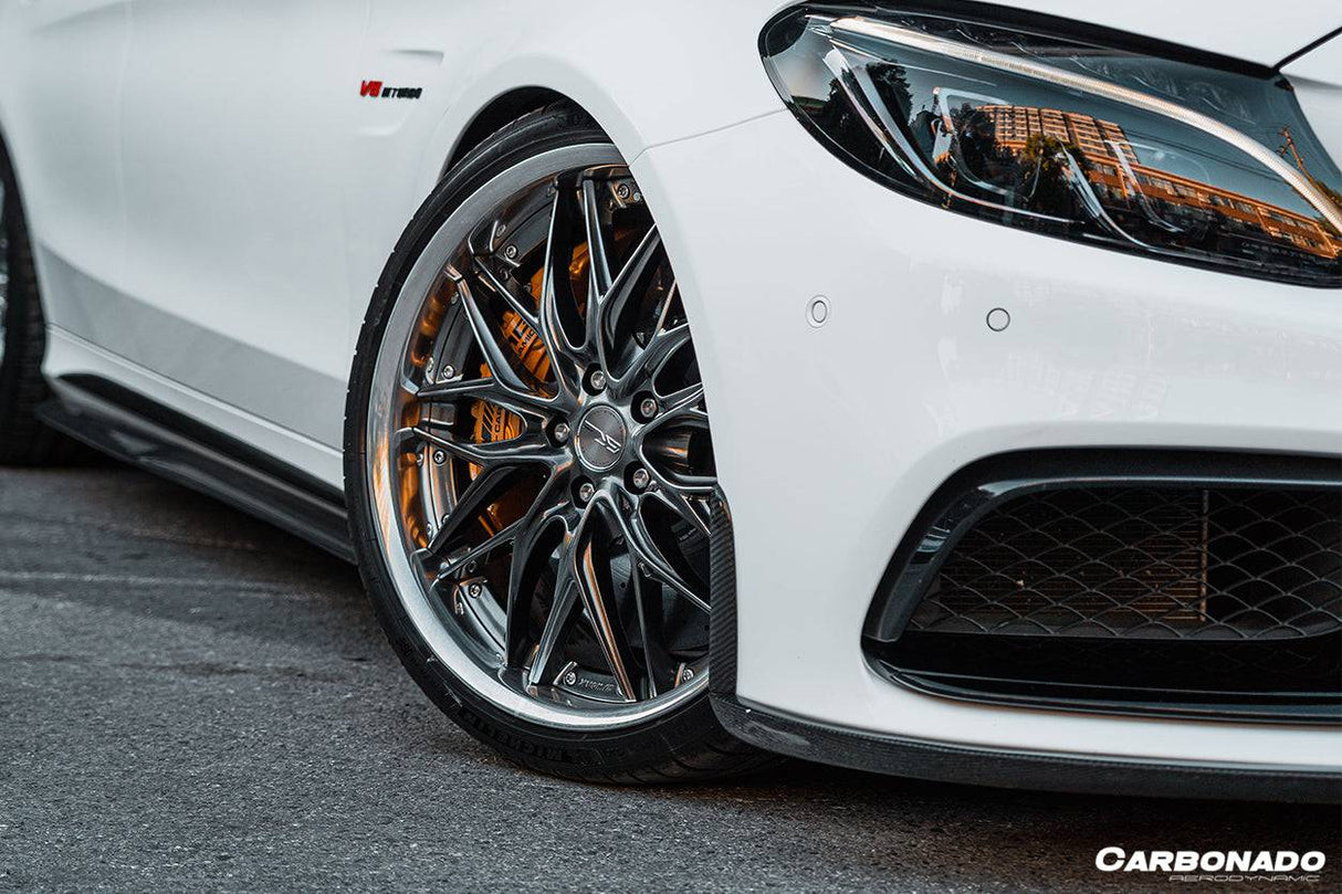 2015-2021 Mercedes Benz W205 C63  S AMG Sedan BKSS Style Carbon Fiber Front Lip