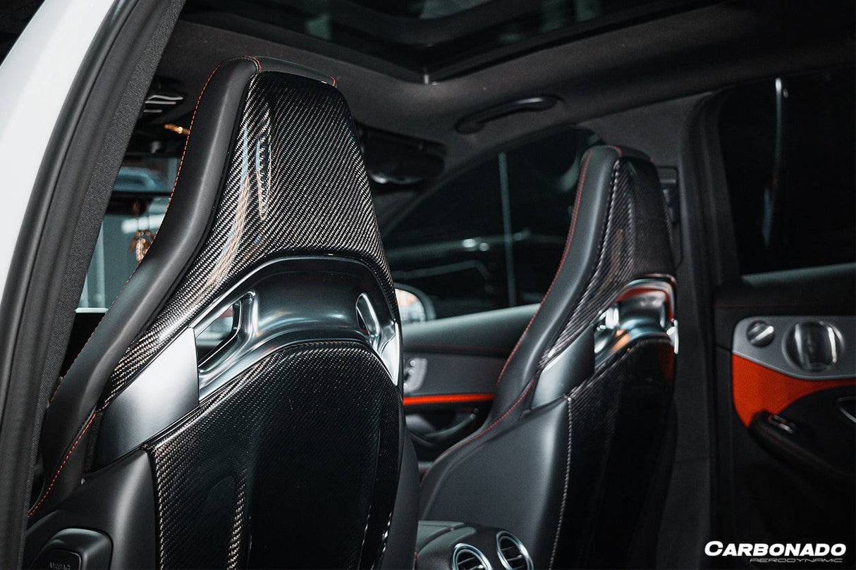 2015-2021 Mercedes Benz C63 & CLA45 & A45 AMG Sedan Carbon Fiber Seat-back Cover