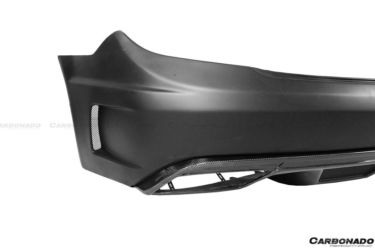 2008-2014 Mercedes Benz C Class W204 P Style Rear Bumper With exhaust Tips