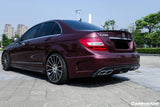 2008-2014 Mercedes Benz C Class W204 P Style Rear Bumper With exhaust Tips